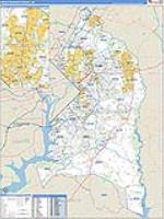 Prince George's, Md Carrier Route Wall Map
